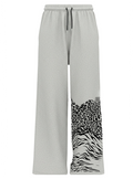 Grey Animal print joggers