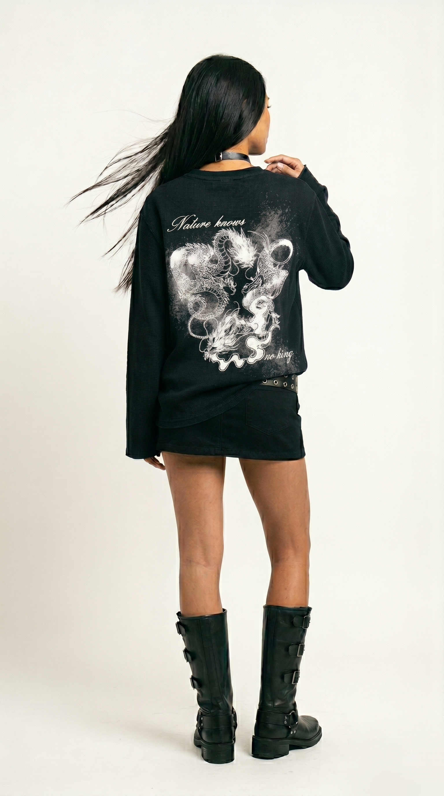 Dragon waffle knit henley