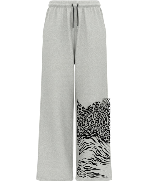 Grey Cotton Joggers Front Design